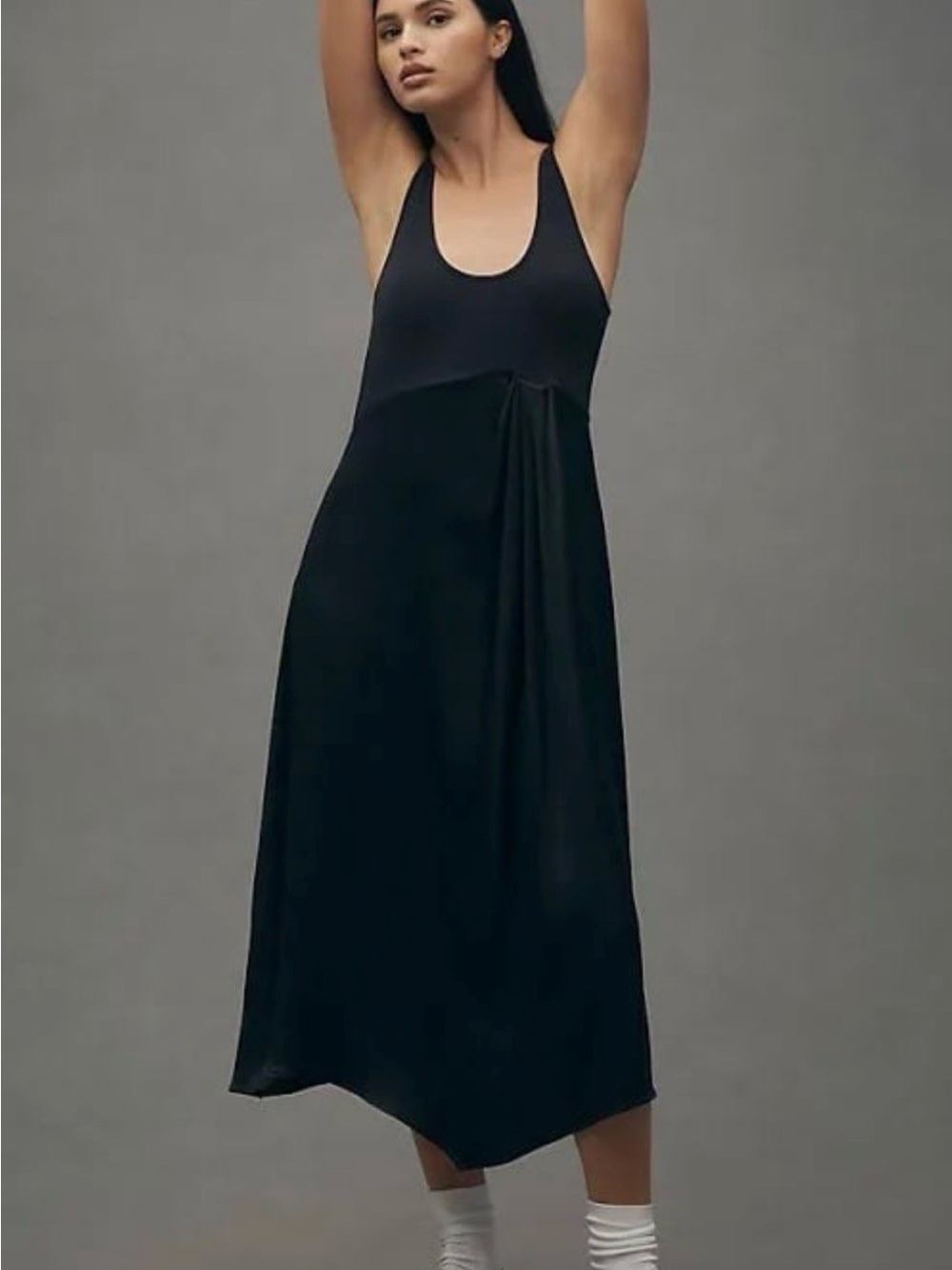 Anthropologie Gemini Navy Blue Sleeveless Midi Dress